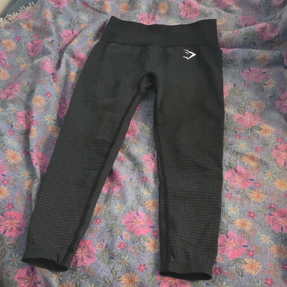 Gymshark Black Textured Leggings